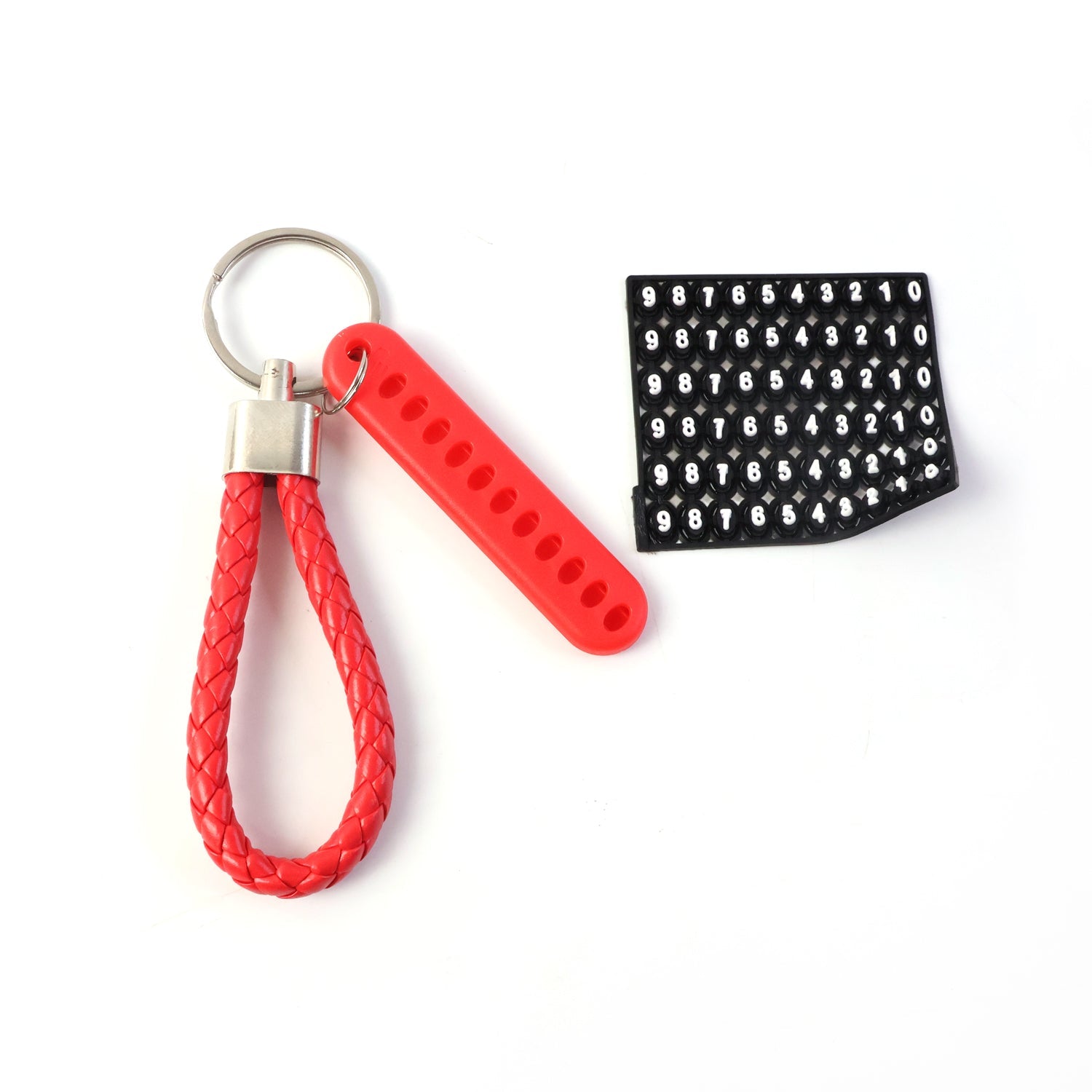 Vehicle keychain attached securely using anti-lost number plate keychain