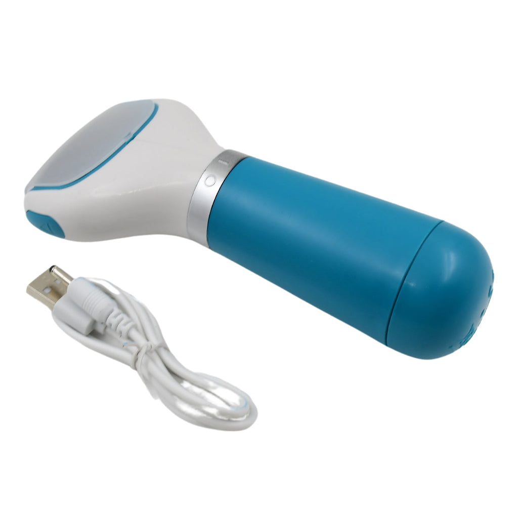 USB and battery power options for the portable foot care tool.