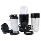 Stainless steel jars of Orbit bullet mixer grinder on display