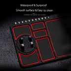 Portable car dashboard mat with anti-slip surface for phone and accessories