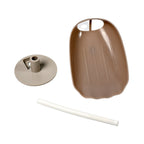 Side view of the elegant self-draining soap dish, perfect for any bathroom decor.