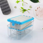 Soap roller for clothes with a translucent case, perfect for travel.