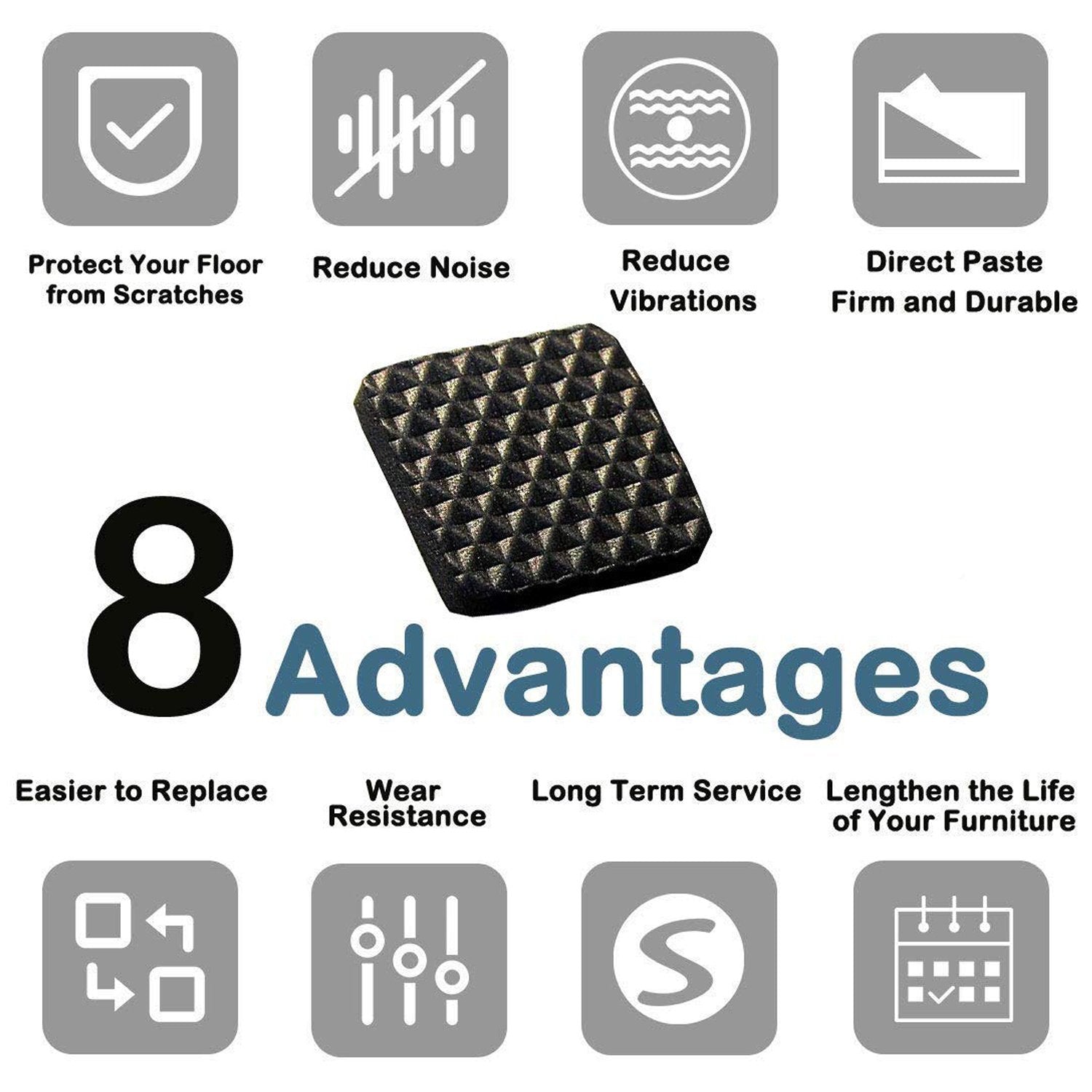 Packaging of Styleva self-adhesive furniture pads, highlighting the 18-piece set.