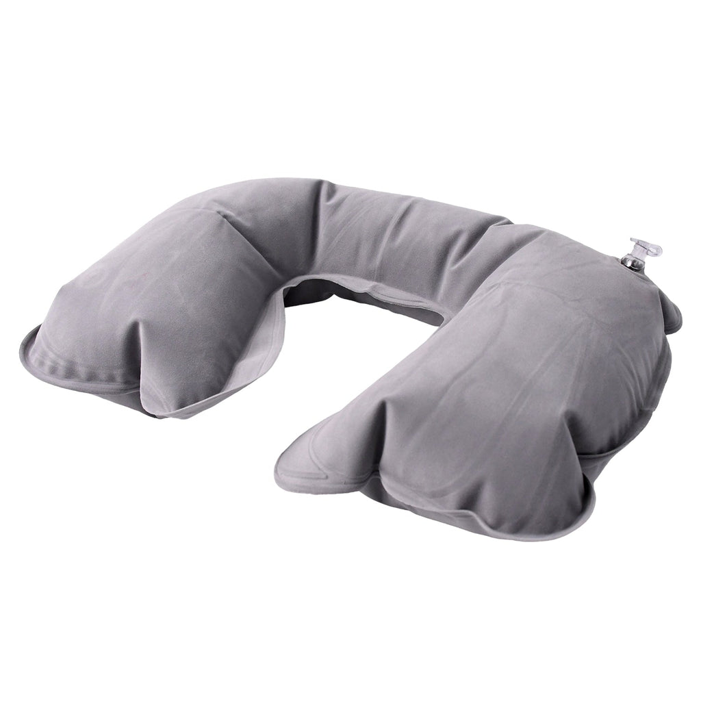 Inflatable U-shape travel pillow providing neck support