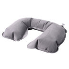 Inflatable U-shape travel pillow providing neck support