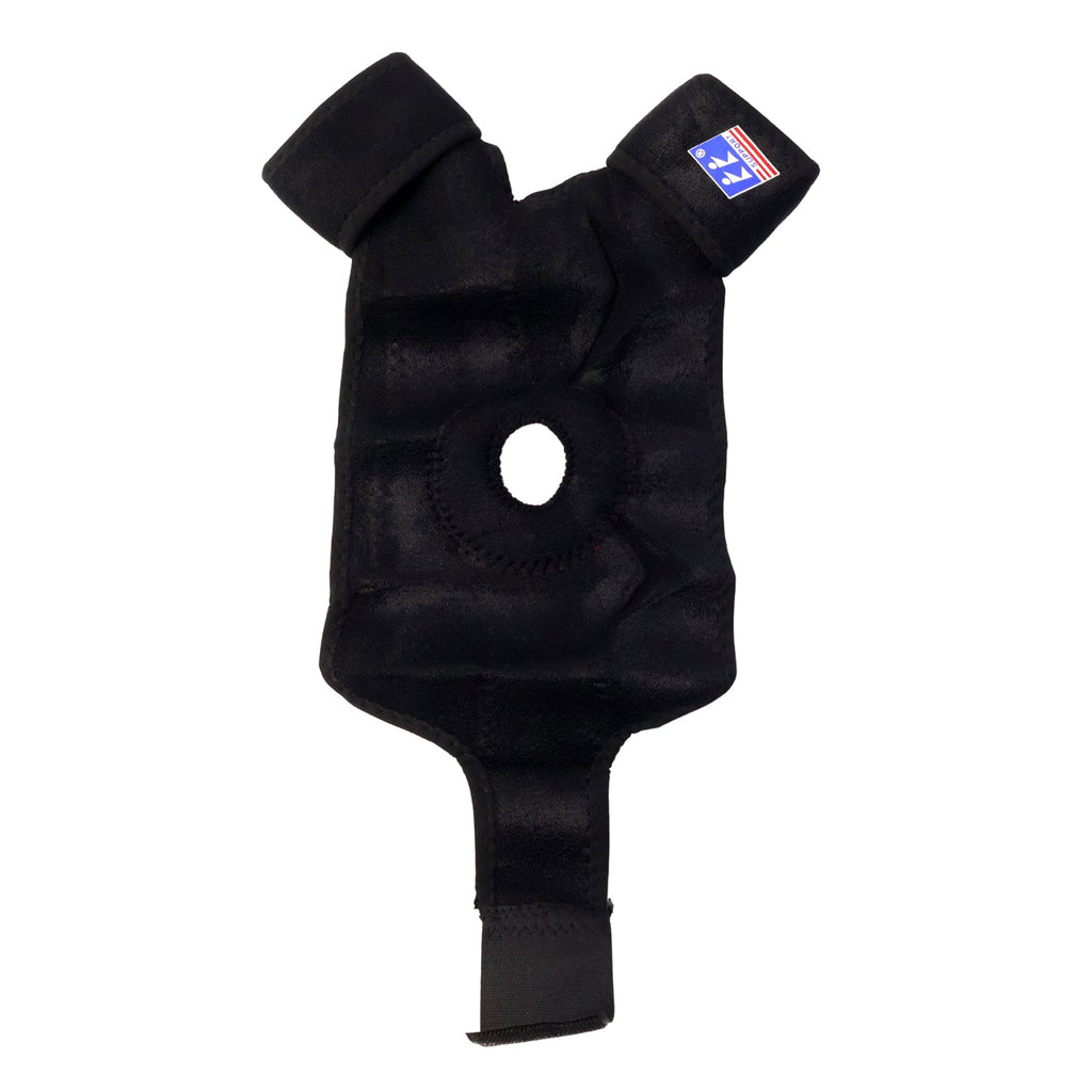 Knee support stabilizer brace showing adjustable compression straps