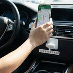 Vehicle dashboard mount holding smartphone firmly