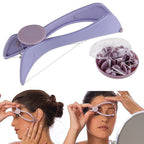 Slique hair removal machine with several spools of threading cotton.