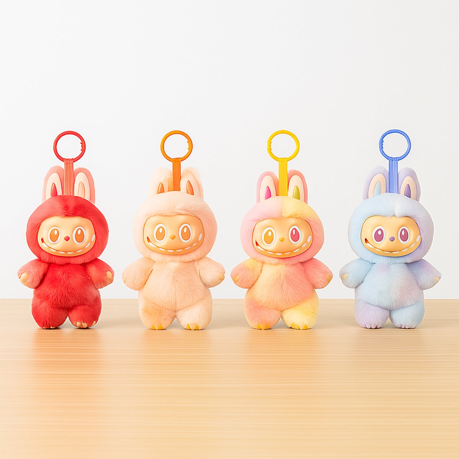 Decorative plush keychain for backpacks and keys