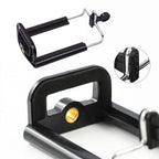 Adjustable height feature on a lightweight metal easel for versatile use.
