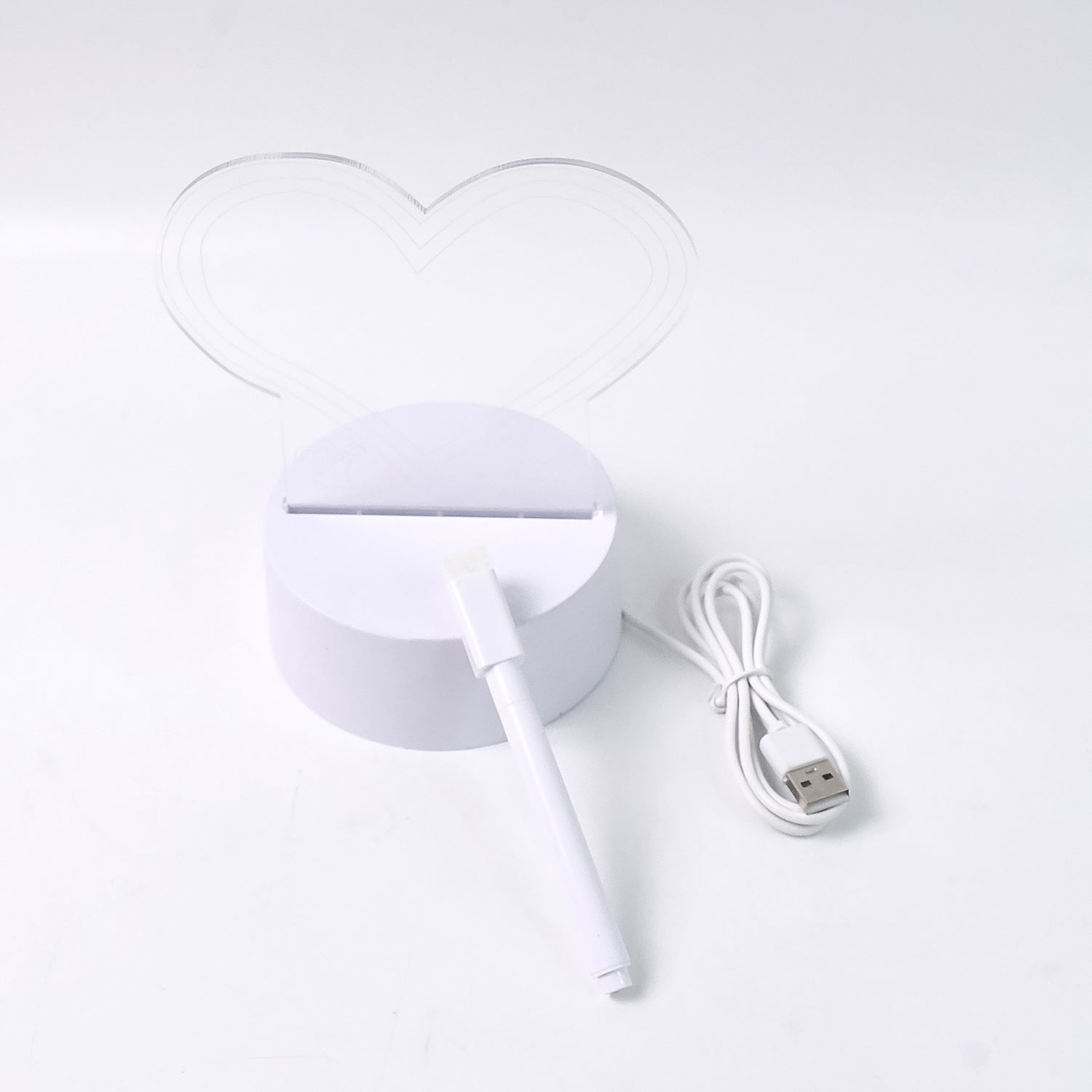 Creative writing on illuminated acrylic visualization lamp for bedroom decor
