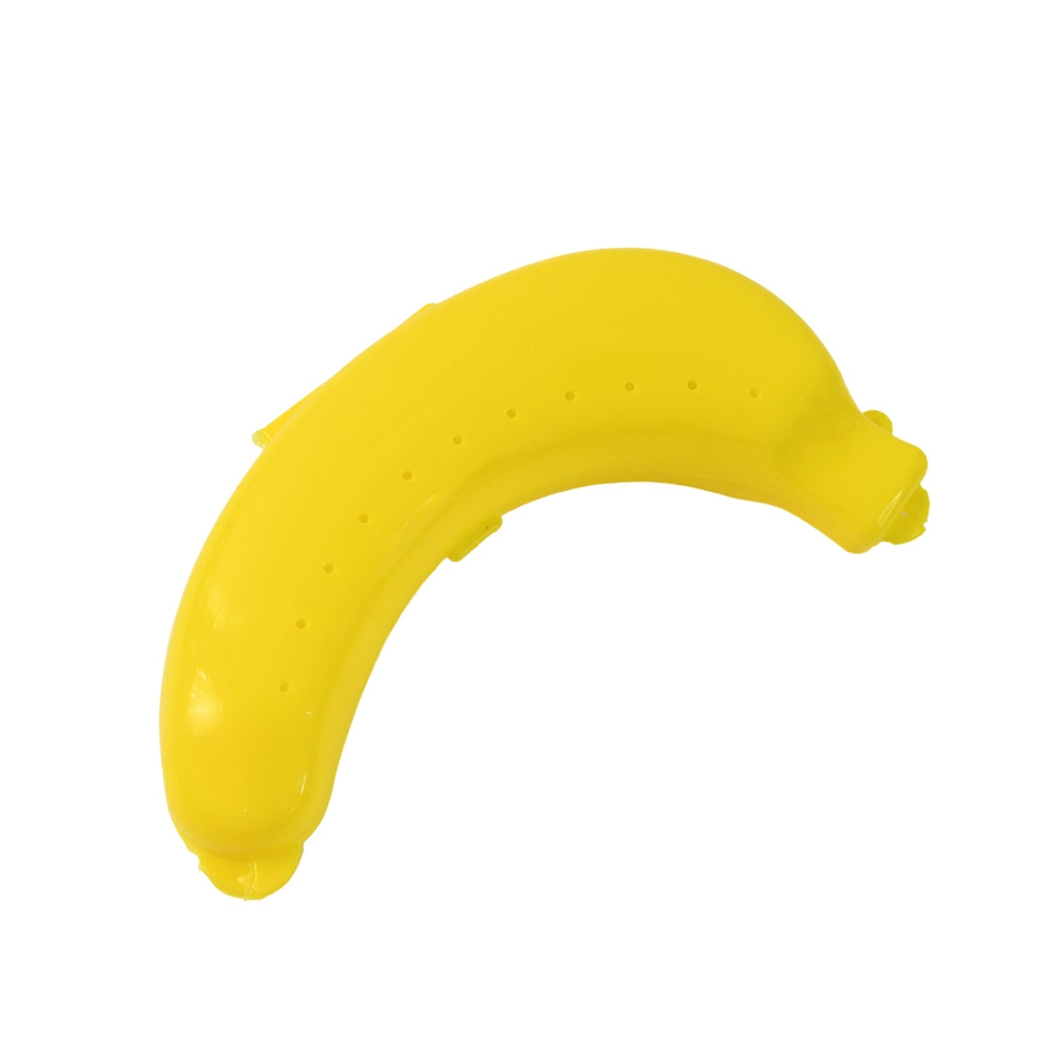 Close-up of the banana case's ventilation holes, designed for freshness.