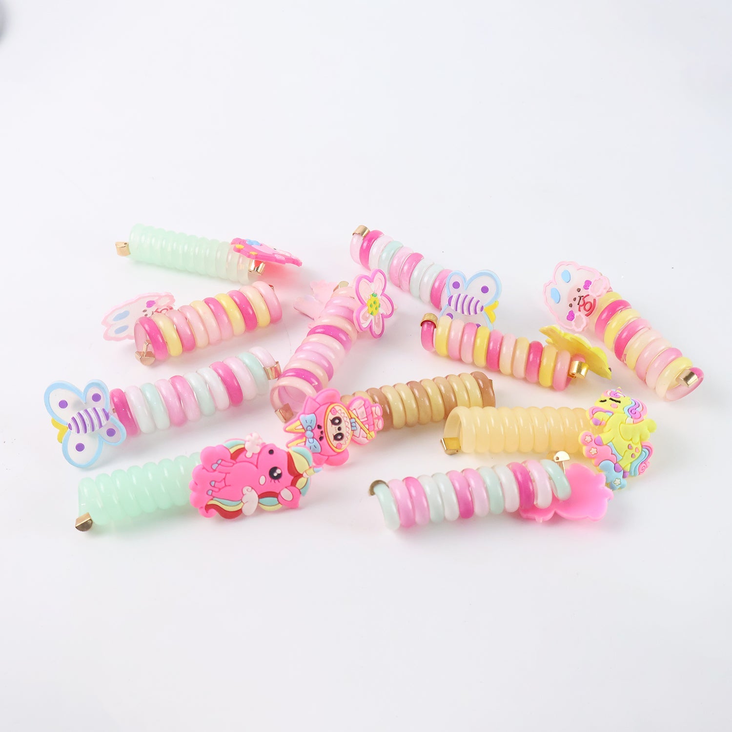 Kids' colorful plastic spiral hair braiding clips to style hair