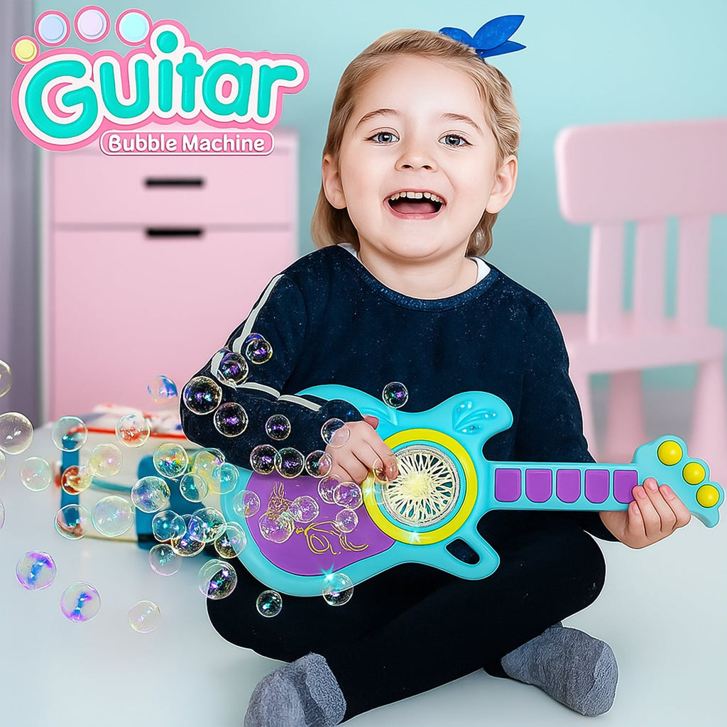 Child-friendly bubble beat guitar toy for endless fun