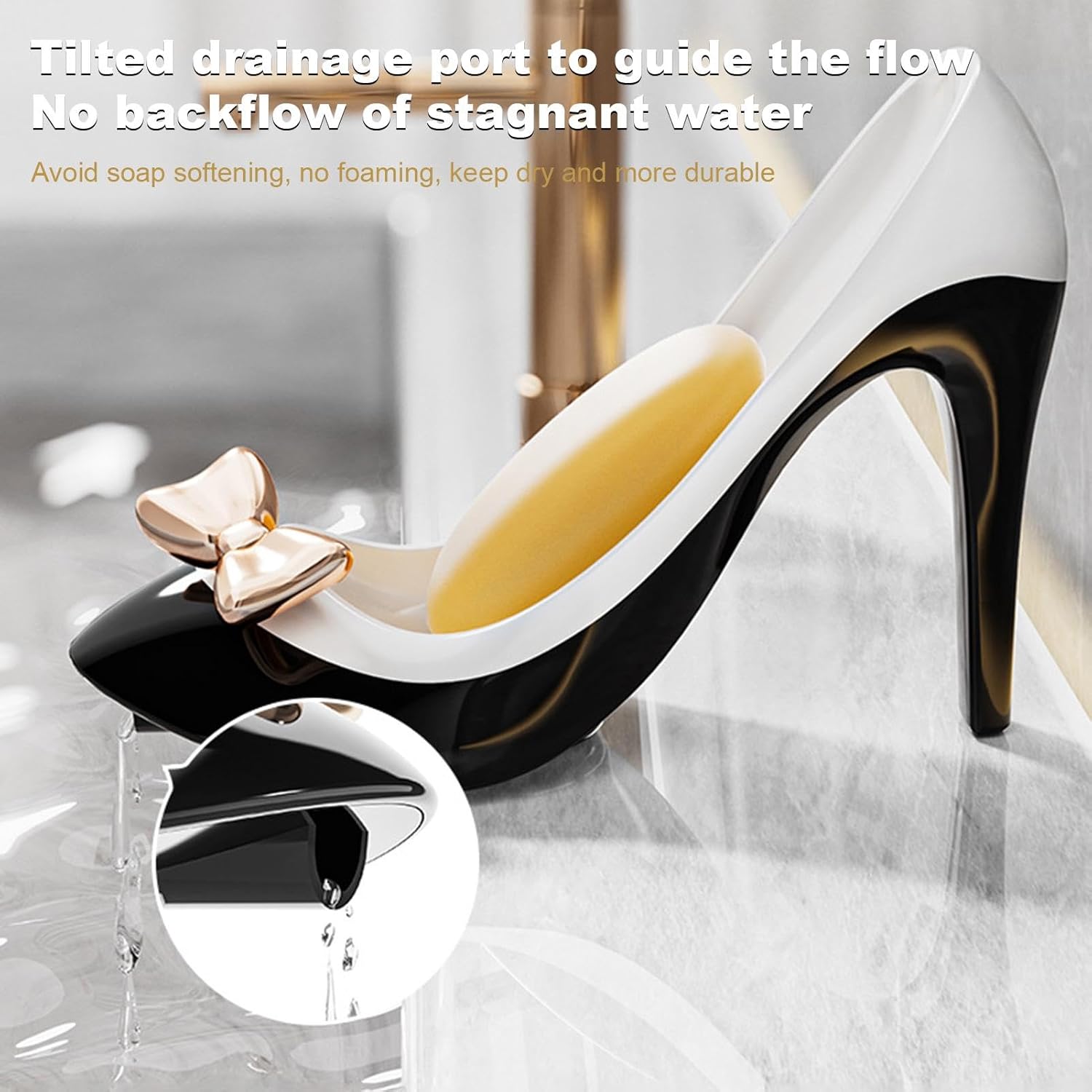 Creative High Heels Soap Box also known as HeelGlam Soap Keeper in bathroom