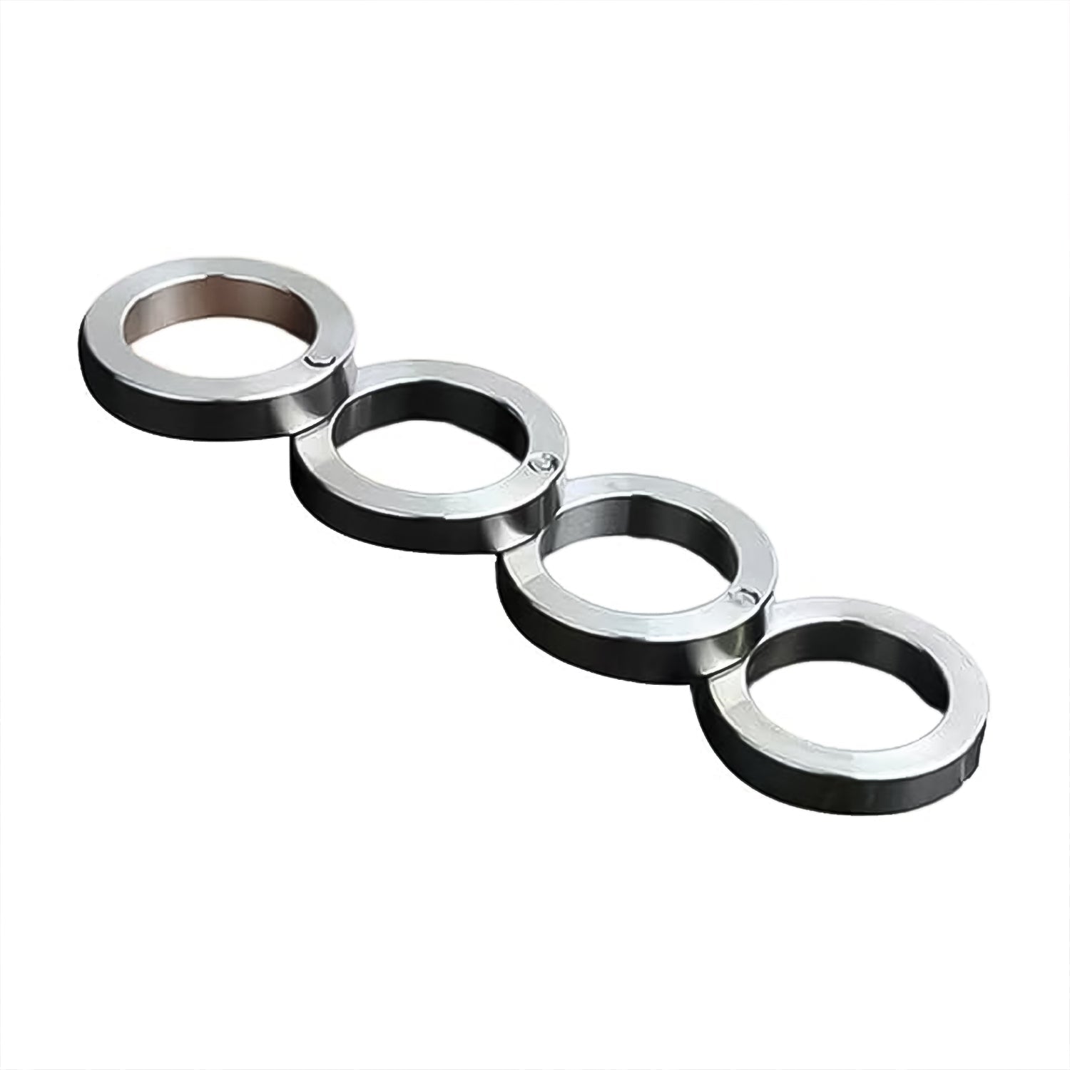 Modern stainless steel finger spinner ring in a sleek design, perfect for daily wear.