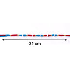 Red rakhi with beads and festive decorative elements