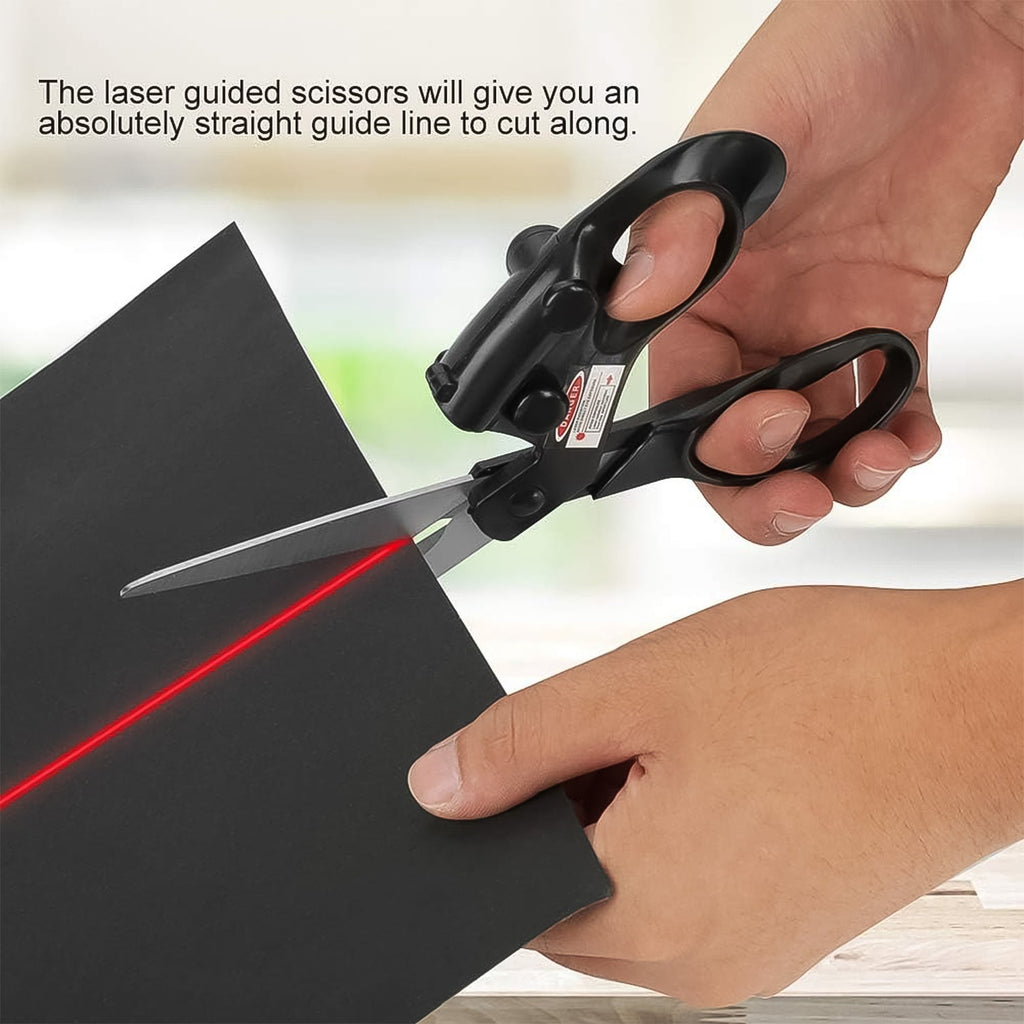 Close-up of Laser Guided Scissors demonstrating the accurate laser guide.