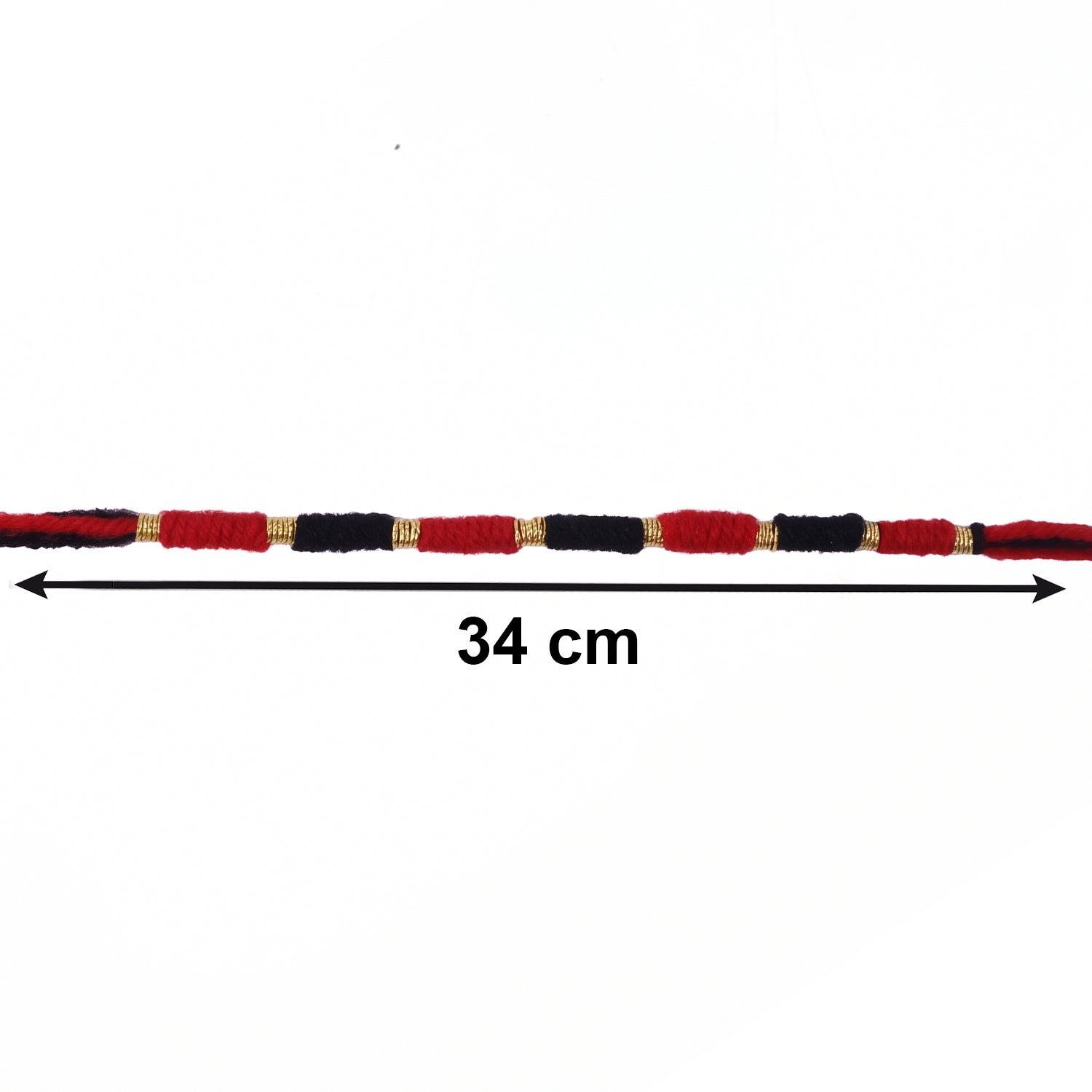 Detailed view of traditional Rakhi with bead work