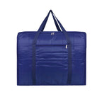 Storage bag with transparent panel showing contents inside