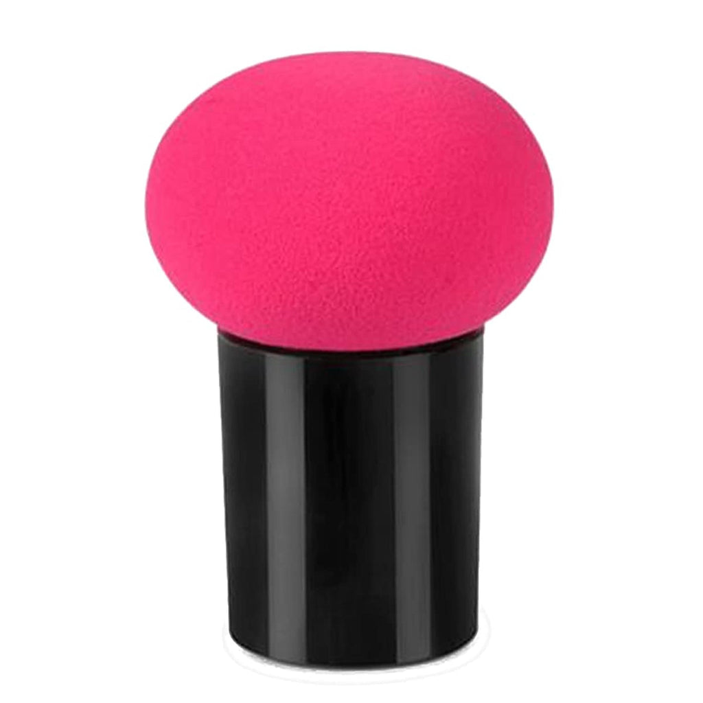 Close-up view of soft makeup sponge puff with handle
