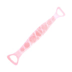 Body exfoliating silicone bath scrubber with easy-grip handles