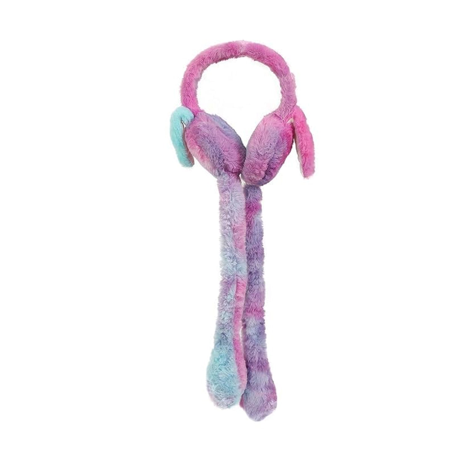 Detail image of plush earmuff used for child winter warm wear
