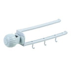 Close-up of towel stand hanging on kitchen faucet