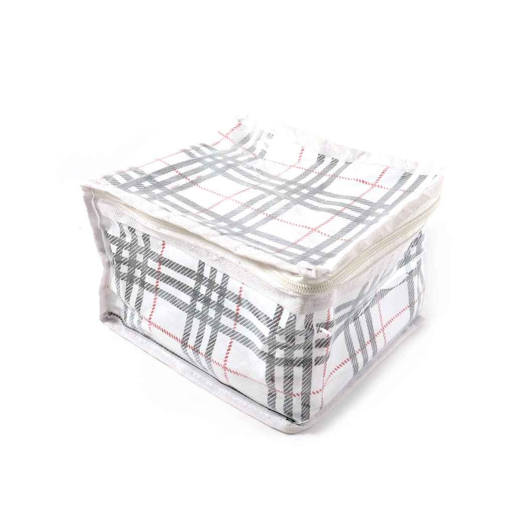 Multiple transparent jewellery storage zipper pouches for makeup and accessories