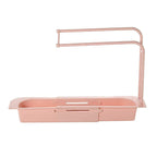 Basket rack designed for kitchen sink storage and cleaning tool organization