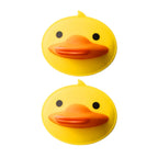 Duck-shaped heat protection silicone hot pot holder mat on kitchen counter