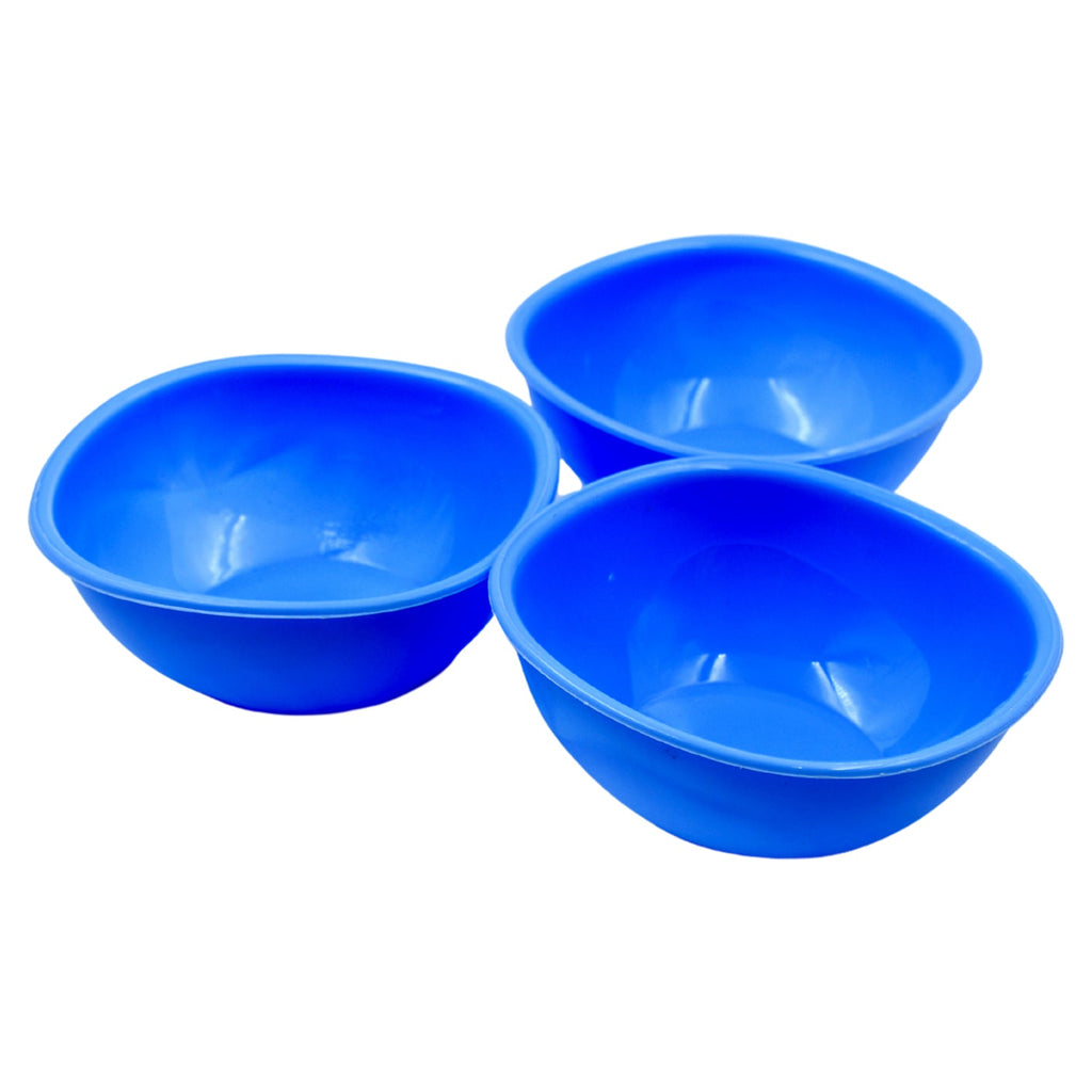 A single BPA free plastic bowl on a clean surface, emphasizing its simple yet functional design.