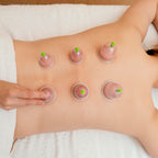The complete Vacuum Cupping Set with all six cups and pump for deep tissue massage.