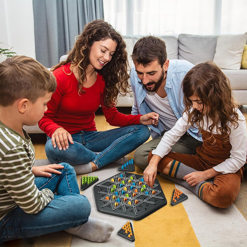 Children engaged in Educational Triangle Puzzle Game during group play session