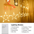 Detailed shot of individual star lights showcasing various lighting effects.