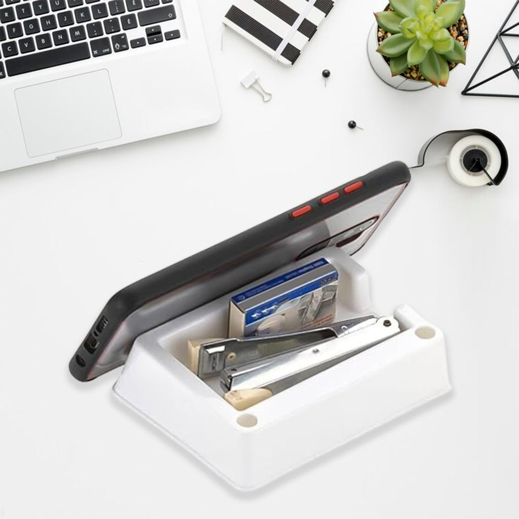 Plastic mobile phone stand holder set saving desk space