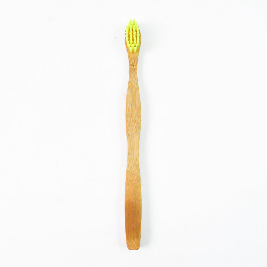 Biodegradable bamboo toothbrush for plastic-free dental hygiene