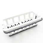 Dishcloth drying on the integrated bar of the versatile kitchen sink organizer.