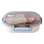 BPA-free microwave safe lunch box with portion control compartments