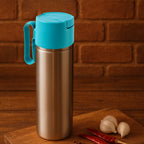 Rust-resistant stainless steel fresh oil pourer bottle for kitchen use