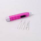 Detailed view of ear pick with LED flashlight suitable for ear care