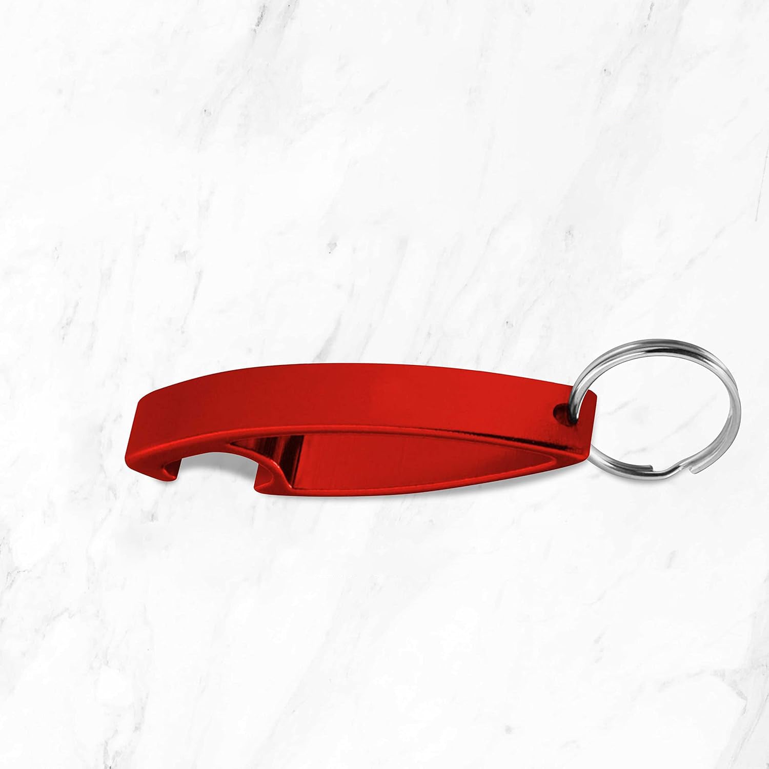 Keyring attached to metal bottle opener for easy carrying