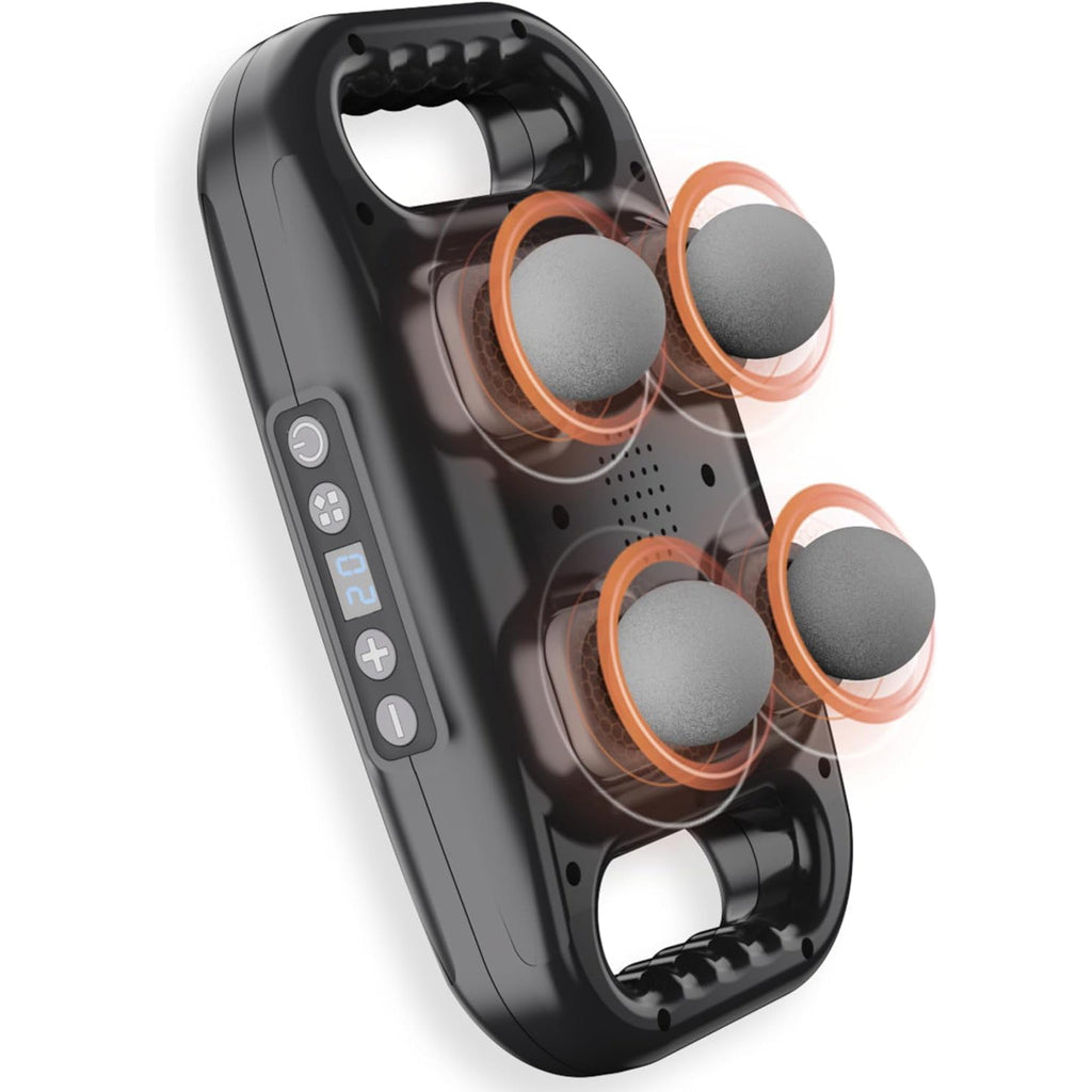 Portable Deep Tissue Massage Gun with its USB charging cable for convenient power.