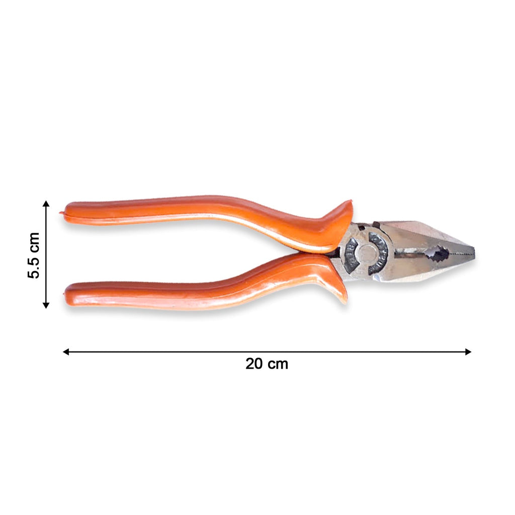 Ergonomic combination pliers, ideal for gripping, bending, and cutting wires.
