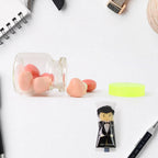 Close-up of Candy Themed Pencil Set accessories including sharpener and eraser