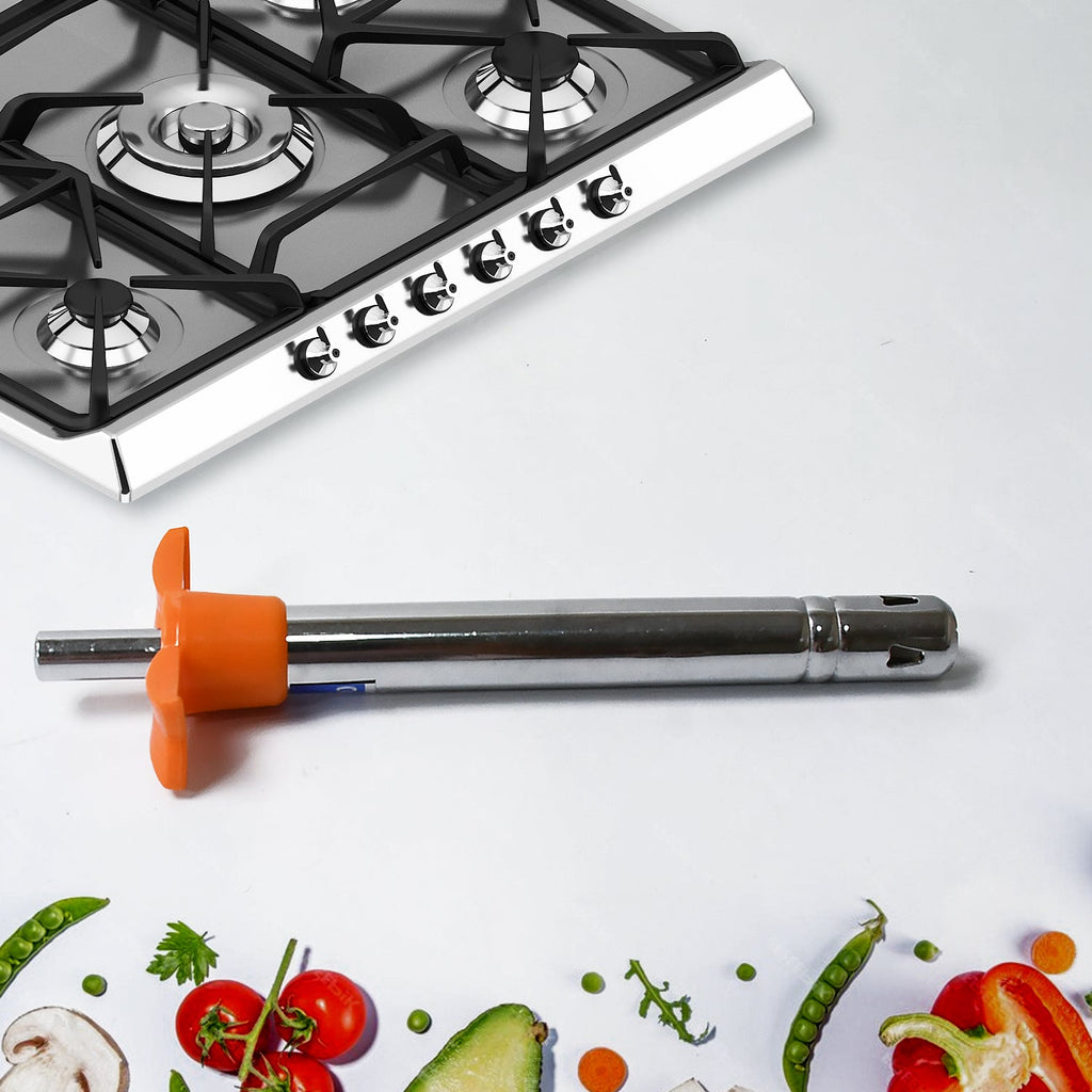 Both the gas lighter and vegetable peeler from the CookAura combo in use.