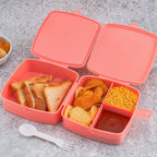 Angle view of the BPA-free plastic lunch box, ready for packing meals.