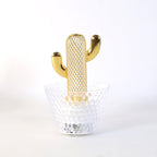 Battery operated LED cactus-shaped flameless candles set for safe festive décor