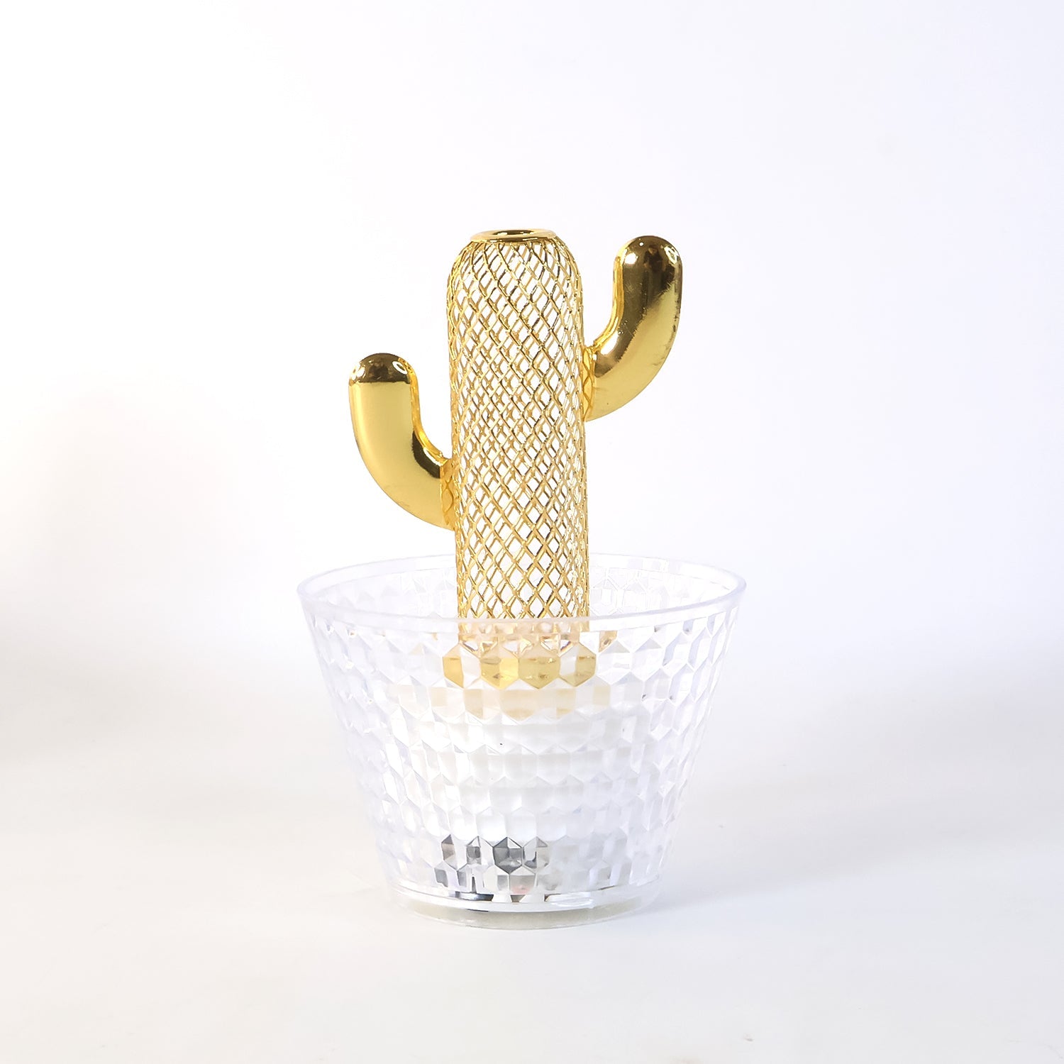 Battery operated LED cactus-shaped flameless candles set for safe festive décor