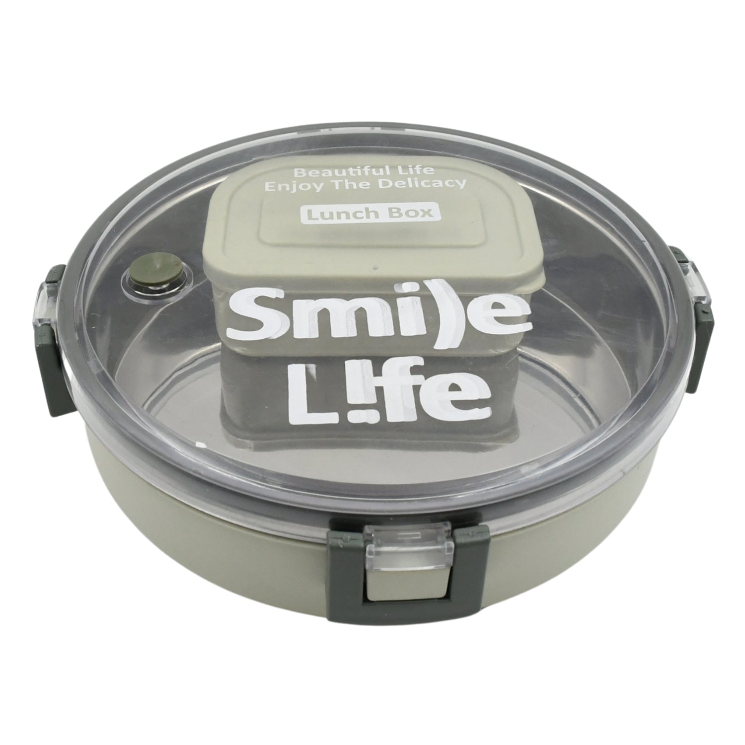 An adult holding the sleek Miracle Stainless Steel Lunch Box, ideal for office or school lunches.
